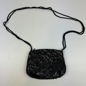 Vintage La Regale Sequins Purse Black